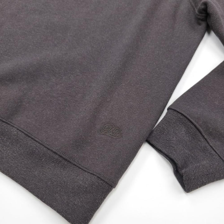 Blker Felpa Girocollo Comfort Minimal Antracite Black Uomo