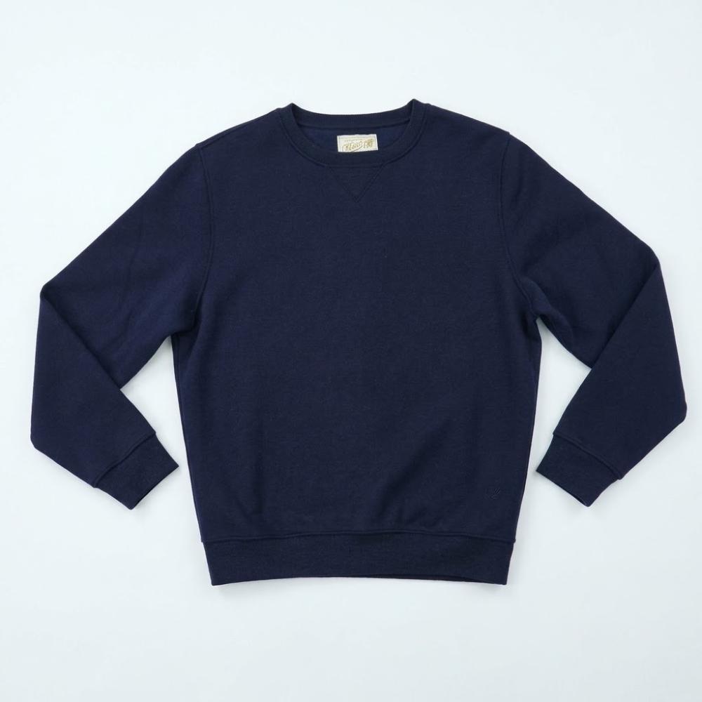 Blker Felpa Girocollo Comfort Minimal Navy Uomo