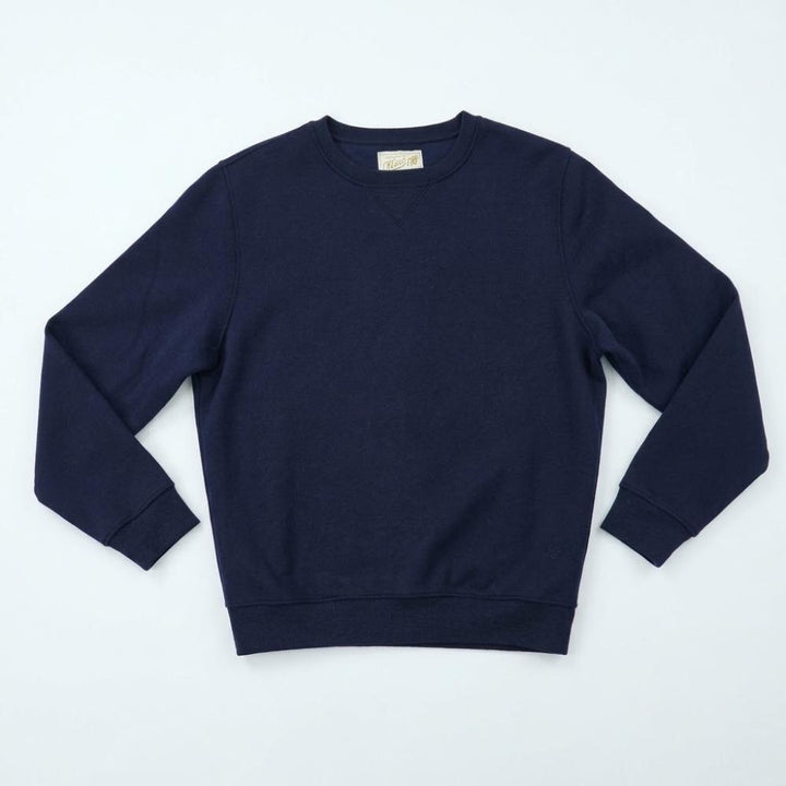 Blker Felpa Girocollo Comfort Minimal Navy Uomo
