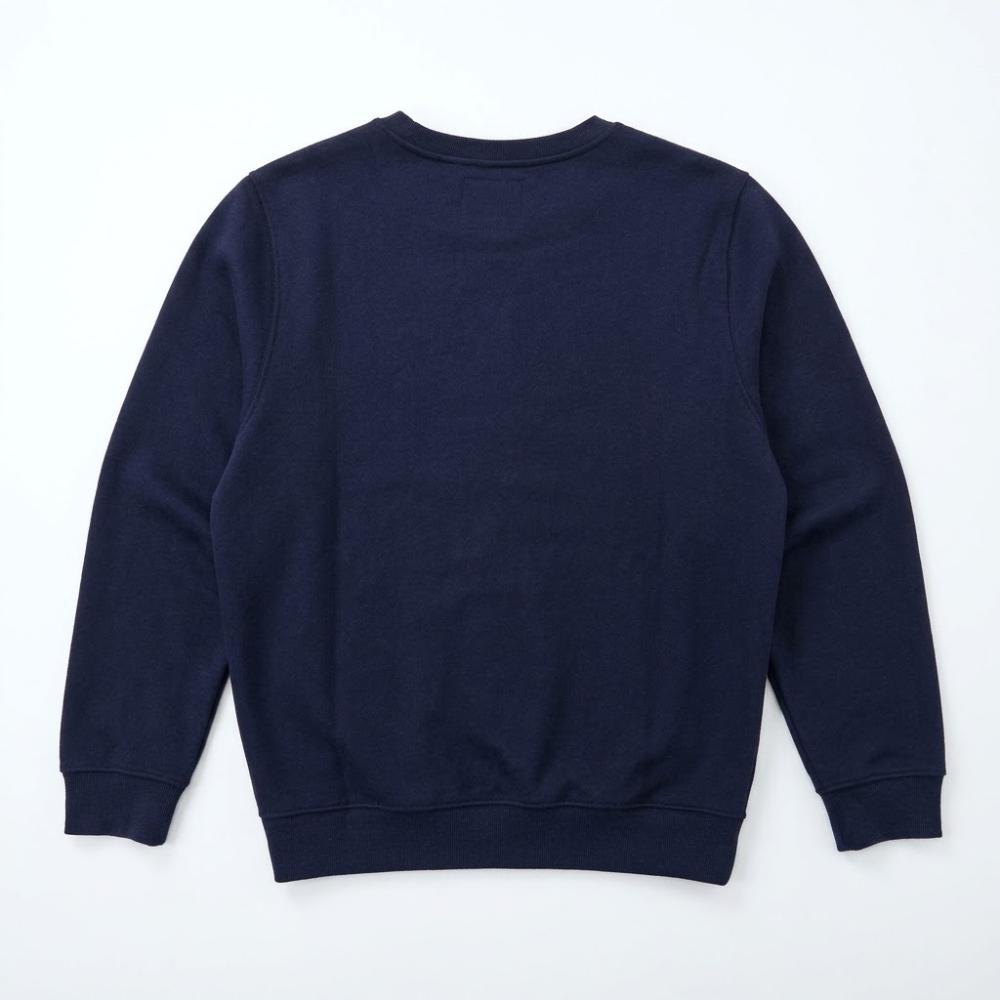 Blker Felpa Girocollo Comfort Minimal Navy Uomo