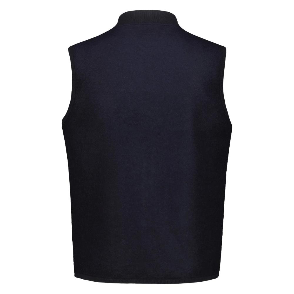 Blker Smanicato Wolf in Lana Cotta con Zip Navy Uomo