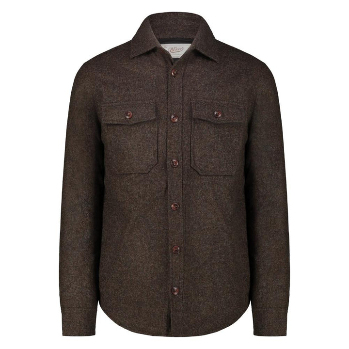 Bl'ker Camicia Over Hunter in Lana Donegal Brown