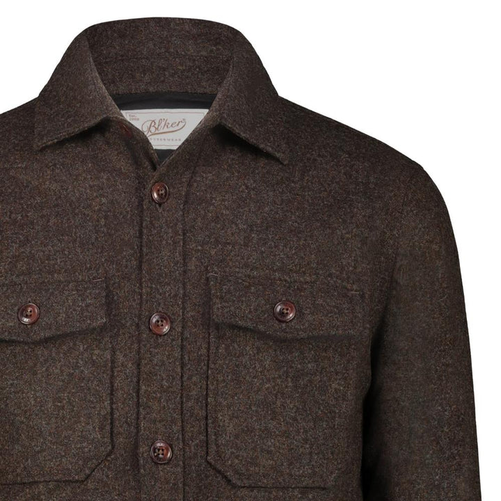 Bl'ker Camicia Over Hunter in Lana Donegal Brown