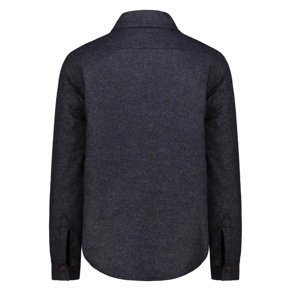 Bl'ker Camicia Over Hunter in Lana Donegal Navy