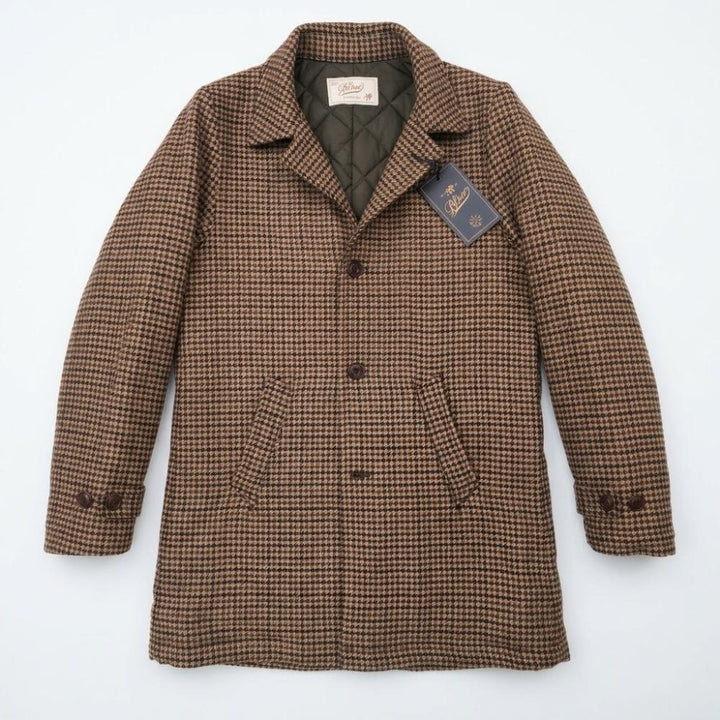 Blker Cappotto Corto in Pied-de-Poule Eleganza Classica e Calore Urbano Uomo