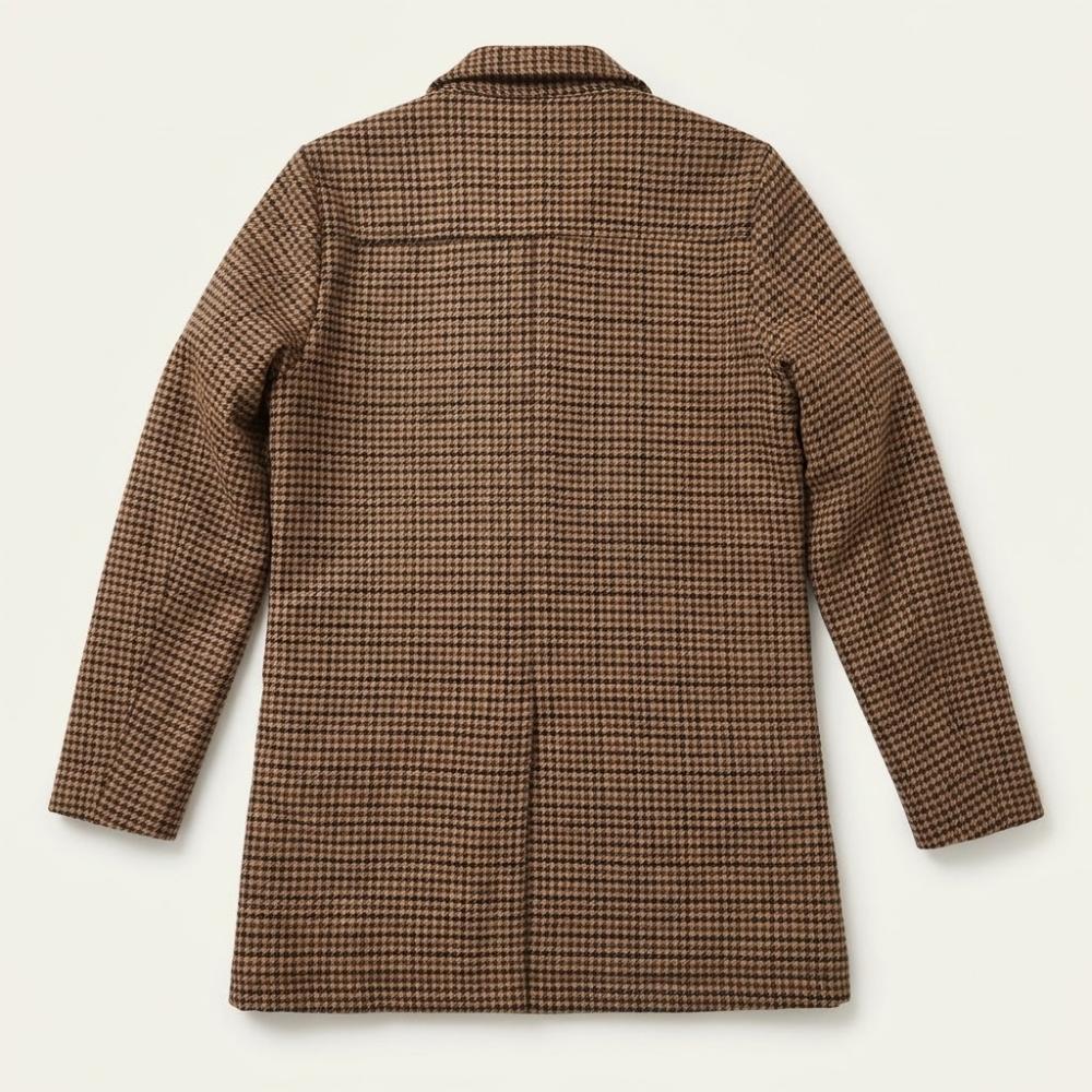Blker Cappotto Corto in Pied-de-Poule Eleganza Classica e Calore Urbano Uomo