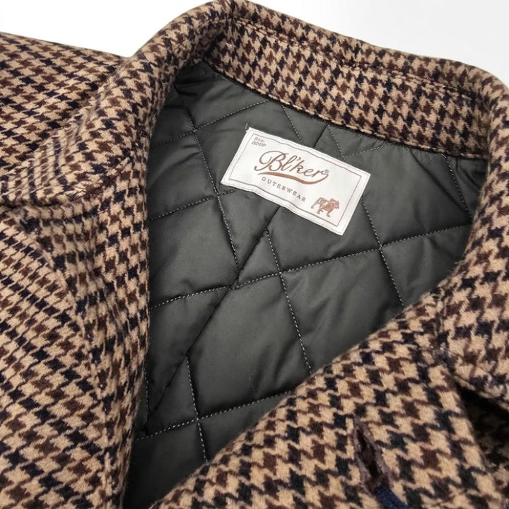 Blker Cappotto Corto in Pied-de-Poule Eleganza Classica e Calore Urbano Uomo