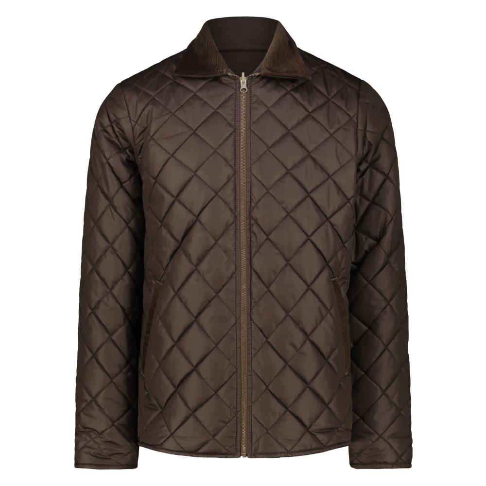 Bl'ker Giacca Reversibile Elk in Lana con Zip Brown