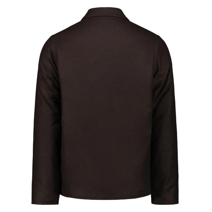 Bl'ker Giacca Reversibile Elk in Lana con Zip Brown