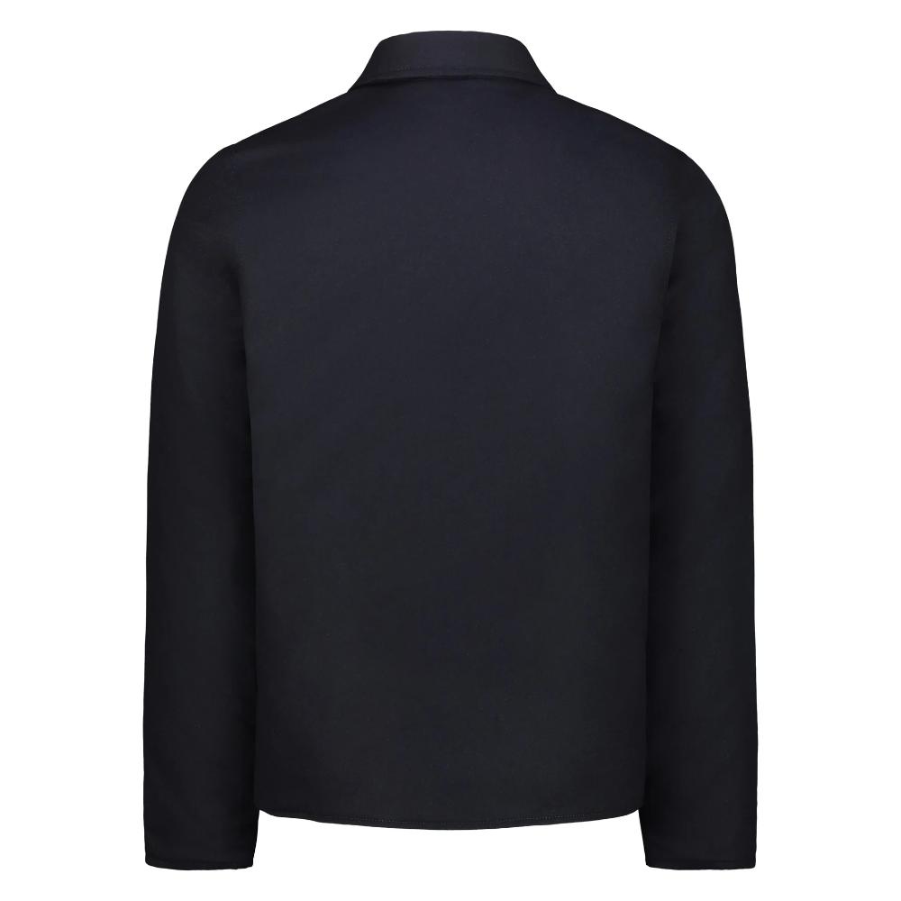 Blker Giacca Reversibile Elk in Lana con Zip Navy Uomo