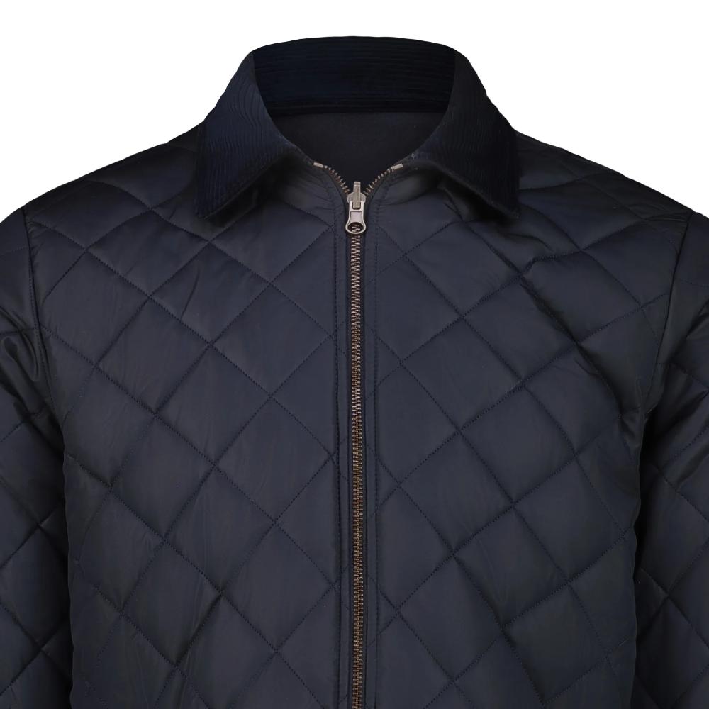 Blker Giacca Reversibile Elk in Lana con Zip Navy Uomo