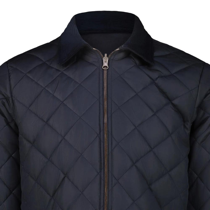 Blker Giacca Reversibile Elk in Lana con Zip Navy Uomo