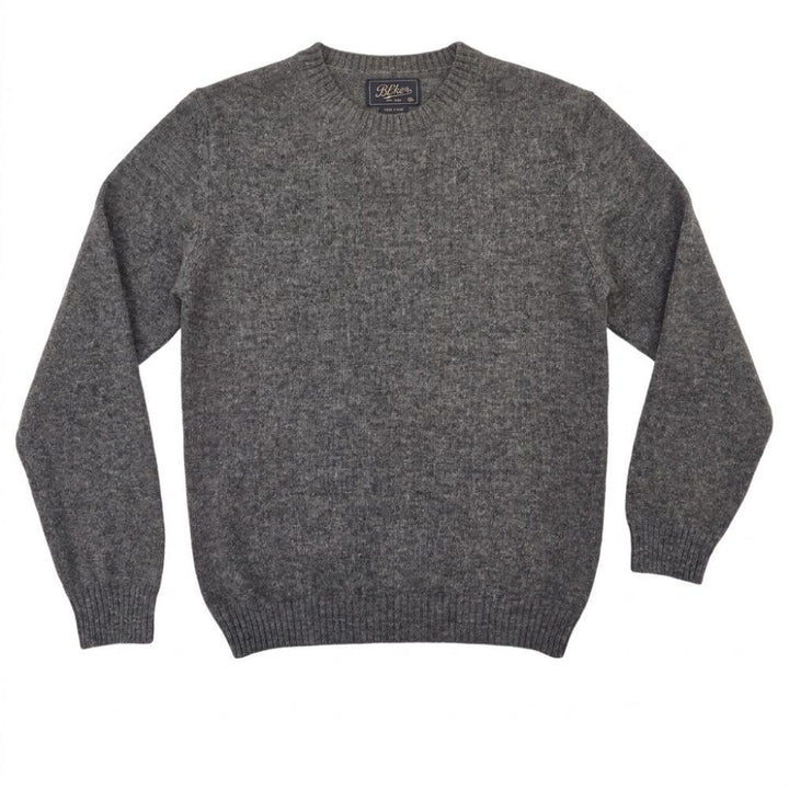Blker Maglione Girocollo in Lana Grey Uomo
