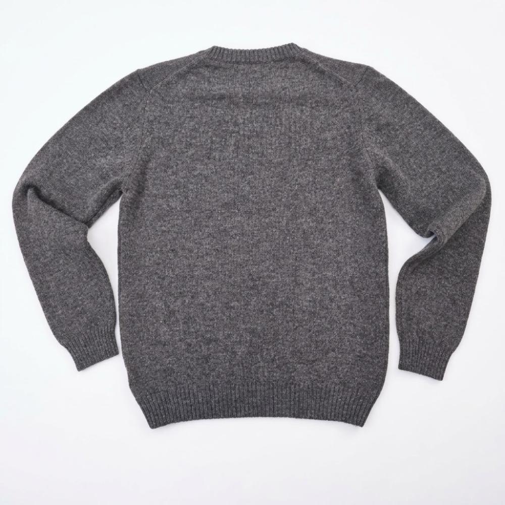 Blker Maglione Girocollo in Lana Grey Uomo