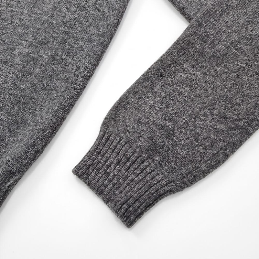 Blker Maglione Girocollo in Lana Grey Uomo