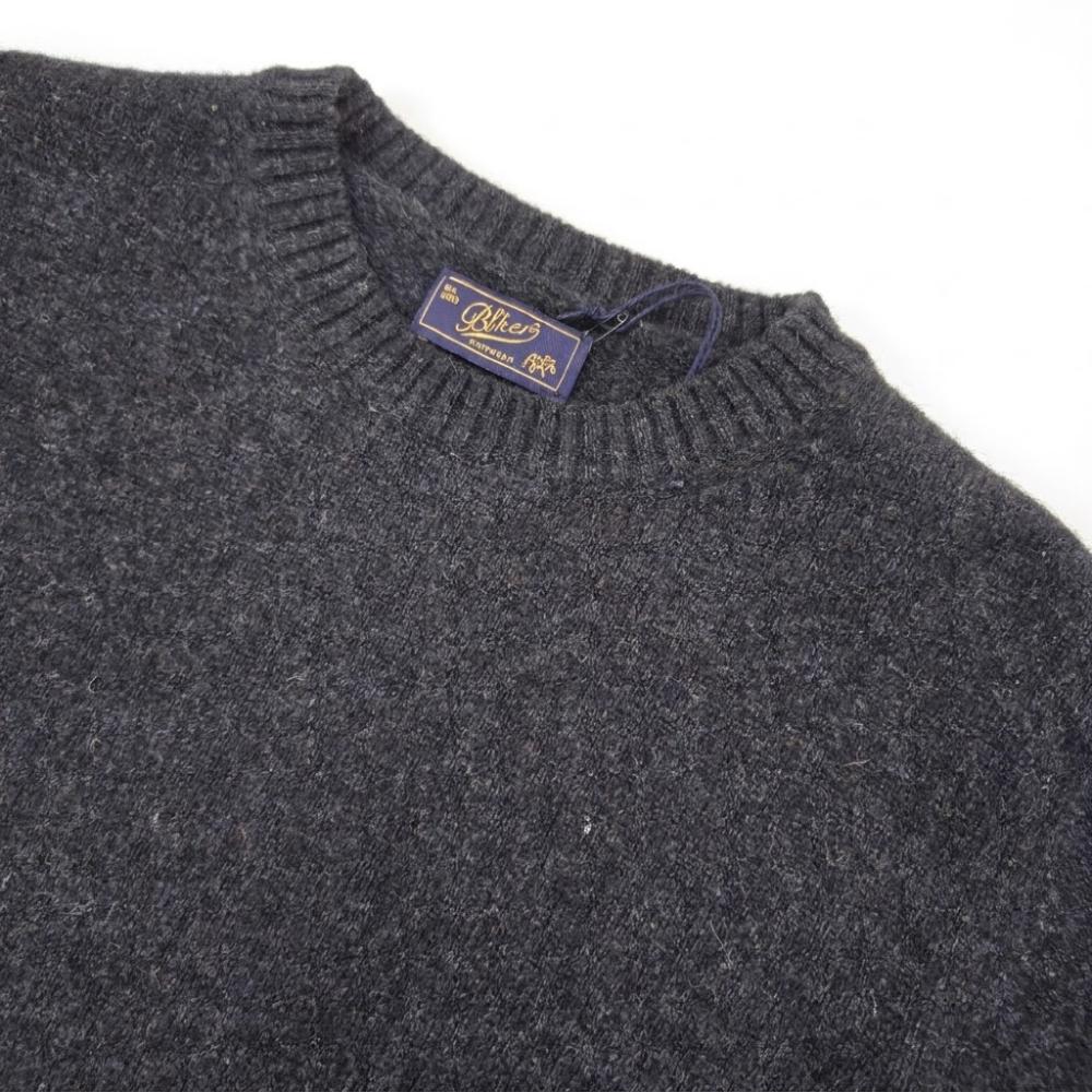 Blker Maglione Girocollo in Lana Navy Uomo