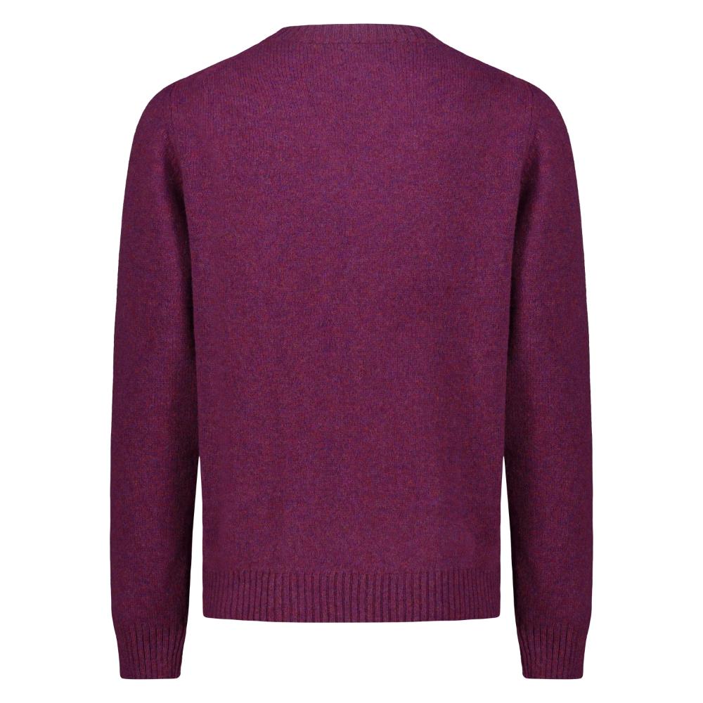 Bl'ker Maglione Girocollo Iwan in Lana Shetland Violet