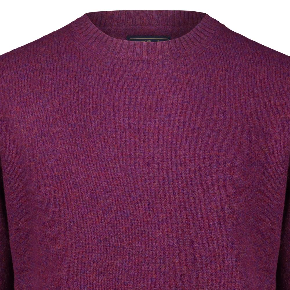 Bl'ker Maglione Girocollo Iwan in Lana Shetland Violet