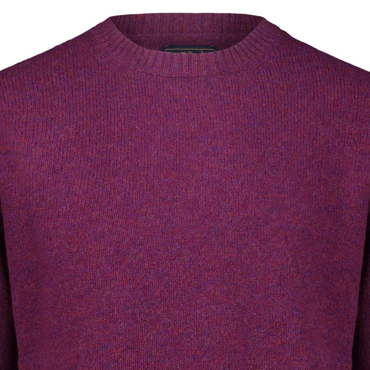 Bl'ker Maglione Girocollo Iwan in Lana Shetland Violet