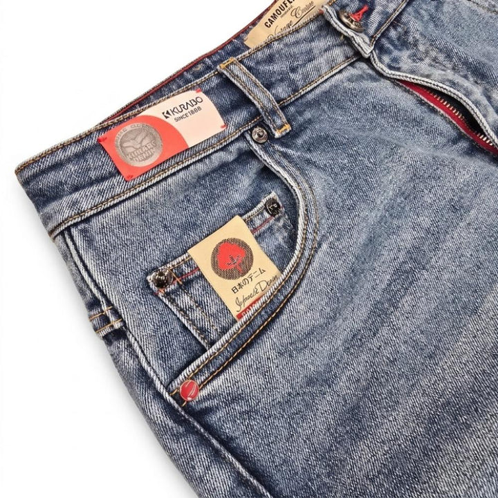 Camouflage Jeans Rocco Denim Blu Medio Chiaro Uomo