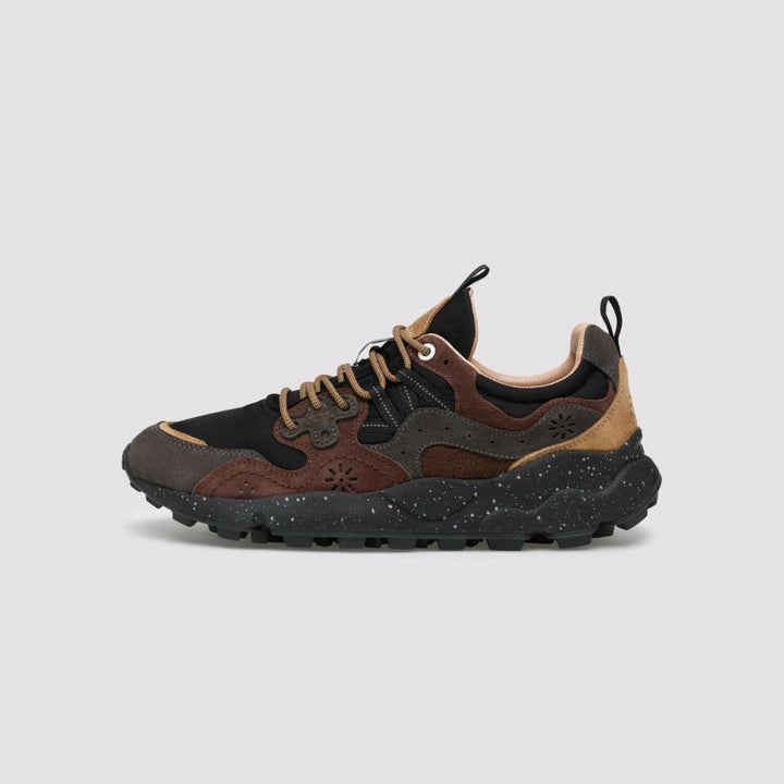 Flower Mountain Yamano 3 Sneakers Suede Tessuto Tecnico Grigio Marrone Nero Uomo