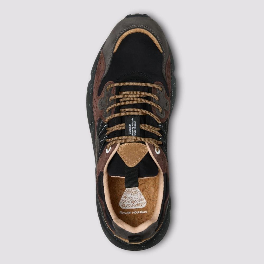 Flower Mountain Yamano 3 Sneakers Suede Tessuto Tecnico Grigio Marrone Nero Uomo
