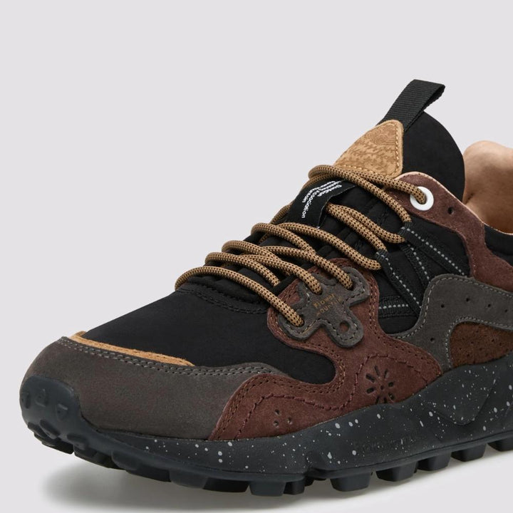 Flower Mountain Yamano 3 Sneakers Suede Tessuto Tecnico Grigio Marrone Nero Uomo