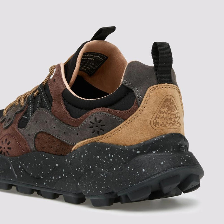 Flower Mountain Yamano 3 Sneakers Suede Tessuto Tecnico Grigio Marrone Nero Uomo
