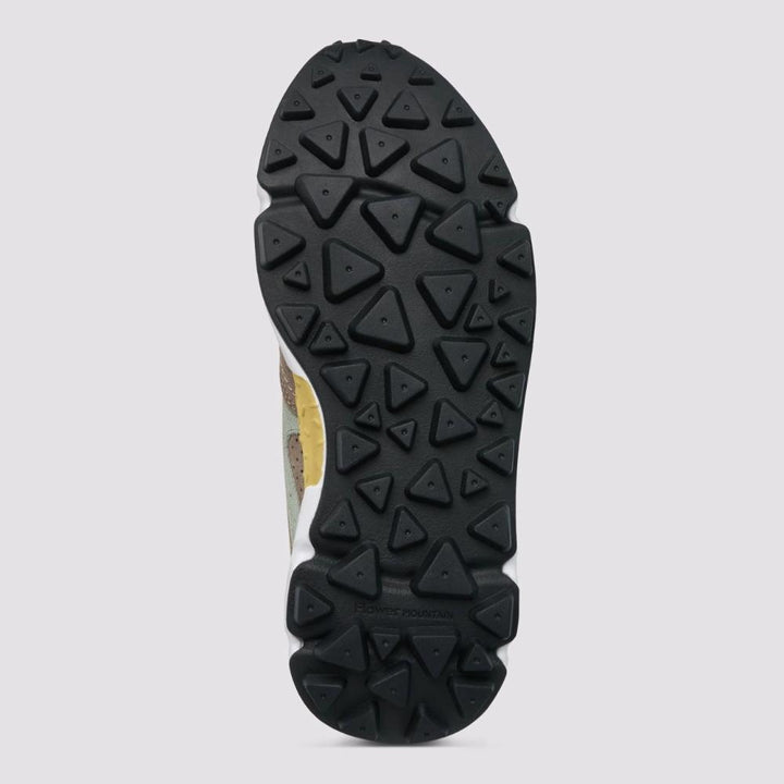 Flower Mountain Yamano 3 Sneakers Suede Tessuto Tecnico Antracite Giallo Uomo