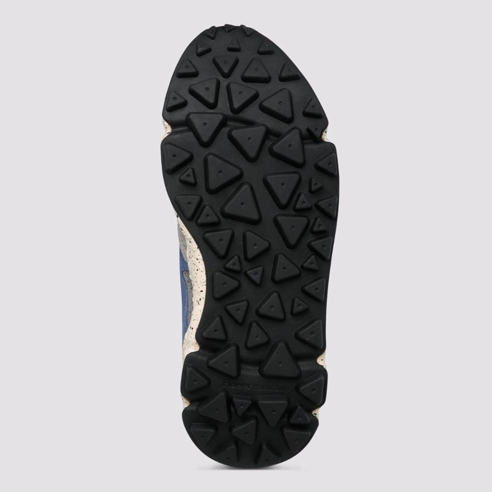 Flower Mountain Yamano 3 Sneakers Suede Tessuto Tecnico Grigio Scuro Blu Azzurro Uomo