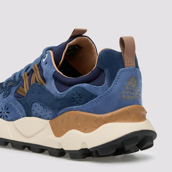 Flower Mountain Yamano 3 Sneakers Suede Tessuto Tecnico Navy Blu Marrone Uomo