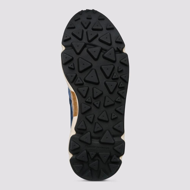 Flower Mountain Yamano 3 Sneakers Suede Tessuto Tecnico Navy Blu Marrone Uomo