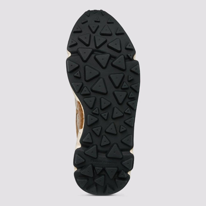 Flower Mountain Yamano 3 Sneakers Suede Tessuto Tecnico Marrone Verde Perolio Uomo