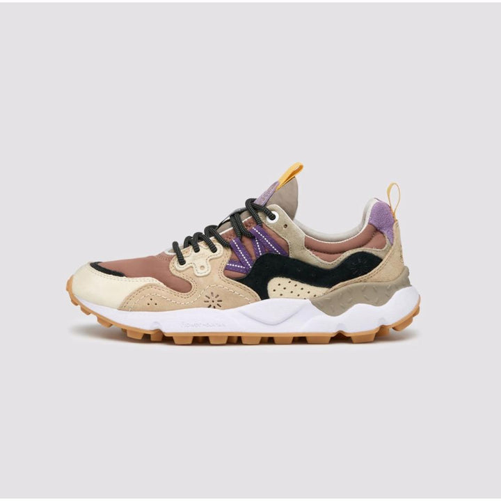 Flower Mountain Yamano 3 Suede Tessuto Tecnico Bianco Marrone Viola Donna
