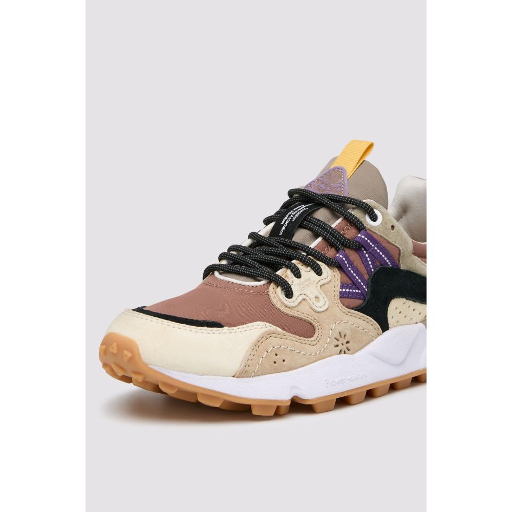 Flower Mountain Yamano 3 Suede Tessuto Tecnico Bianco Marrone Viola Donna