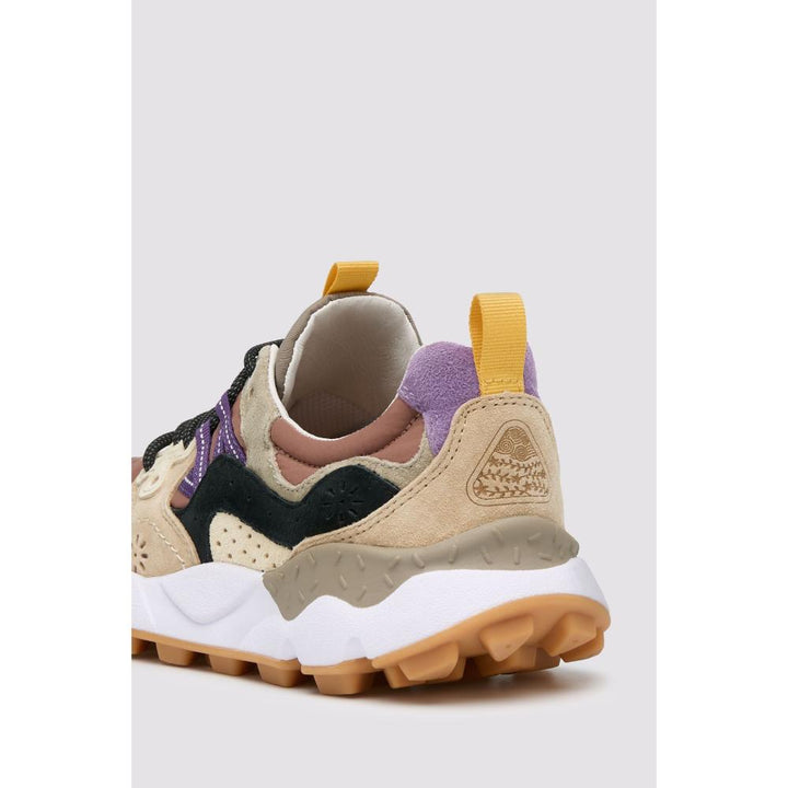 Flower Mountain Yamano 3 Suede Tessuto Tecnico Bianco Marrone Viola Donna