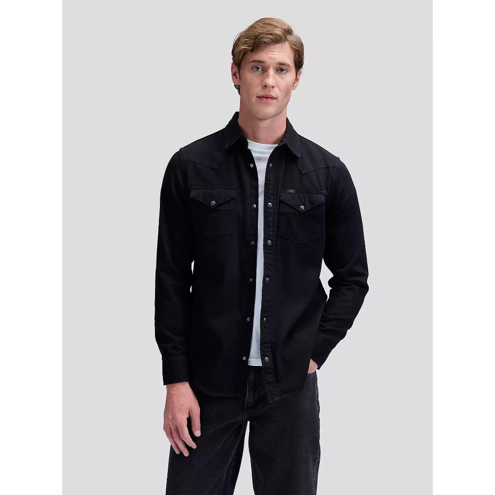 Lee Camicia Western Regular Lightweight Black