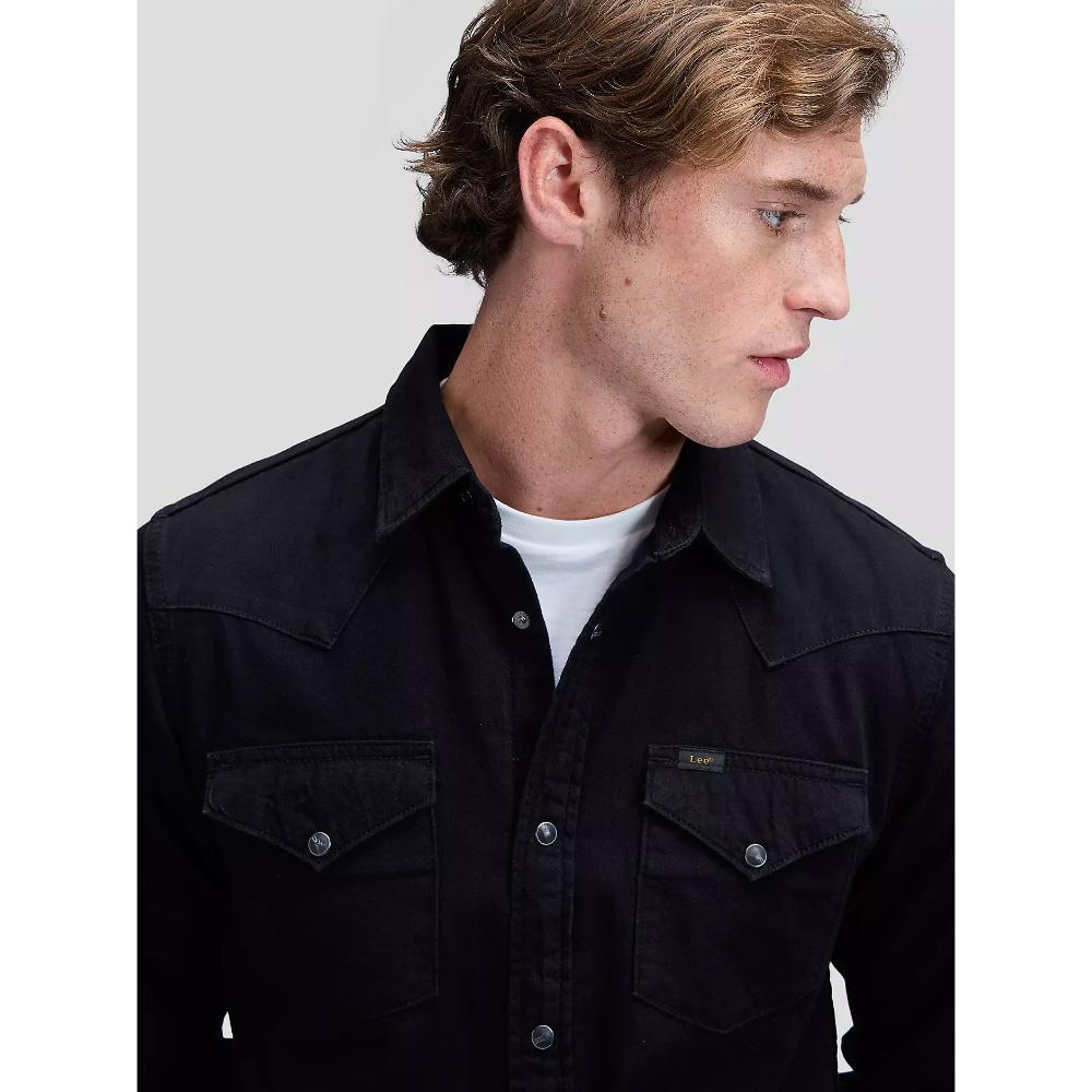 Lee Camicia Western Regular Lightweight Black