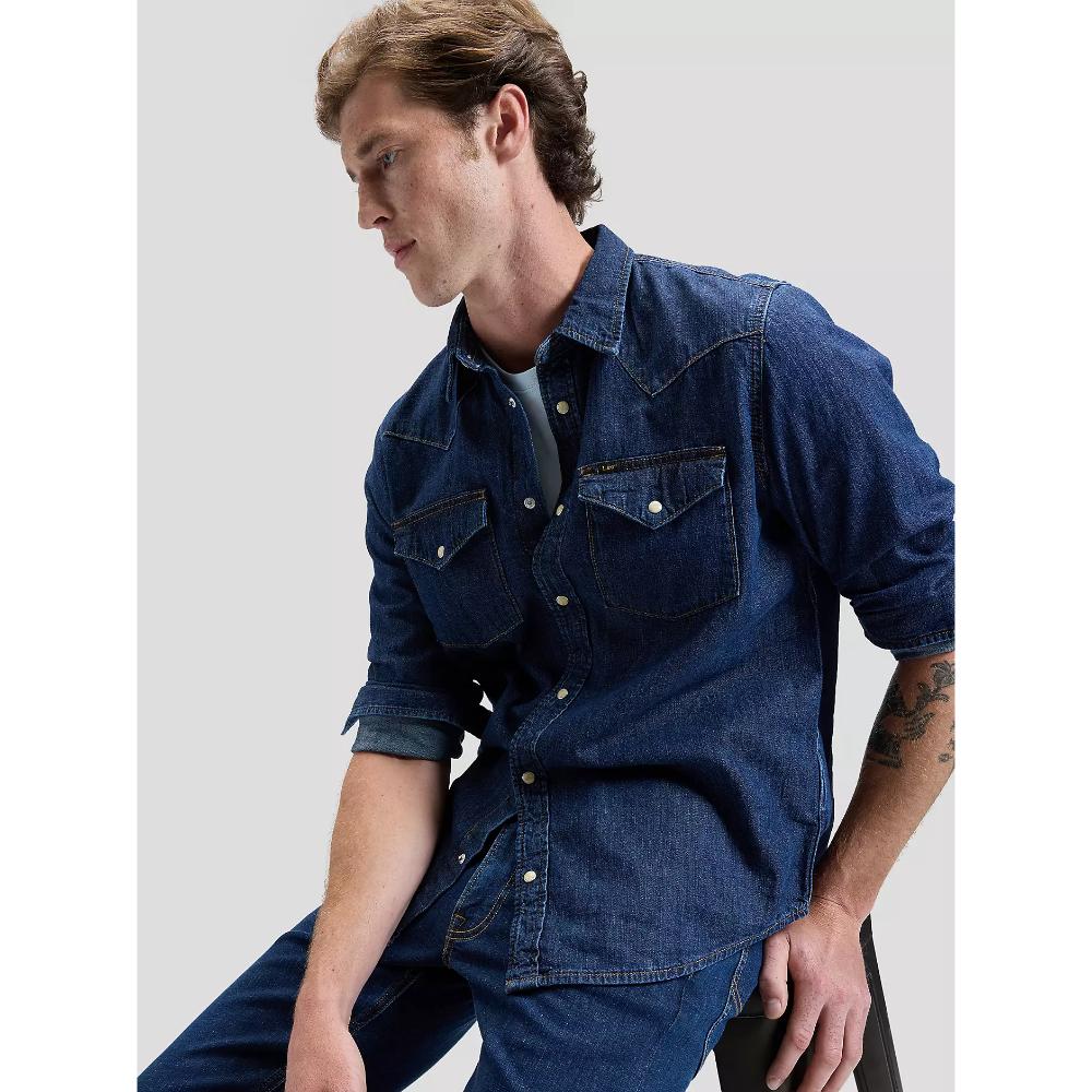 Lee Camicia Western Regular Lightweight Shirt Rinse