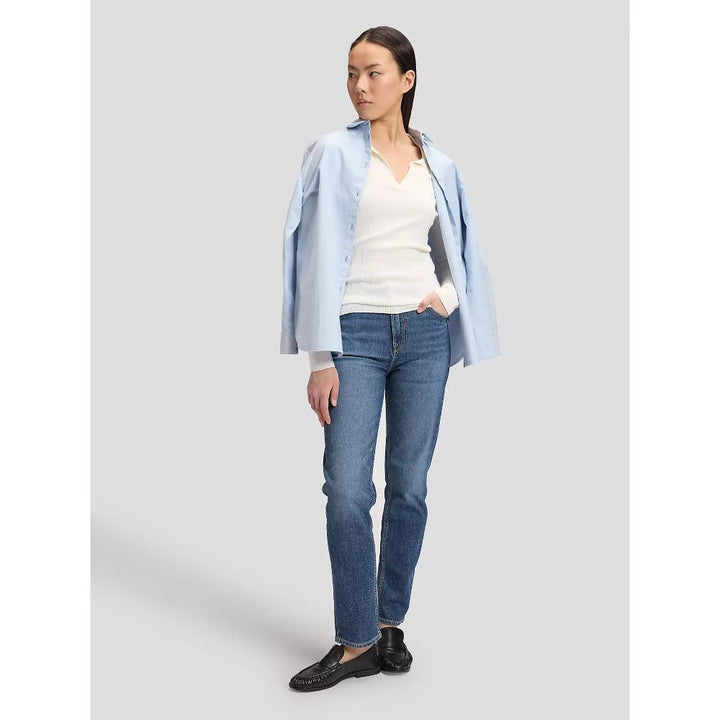 Lee Carol High Rise Straight Jean Cloudy Blue Donna