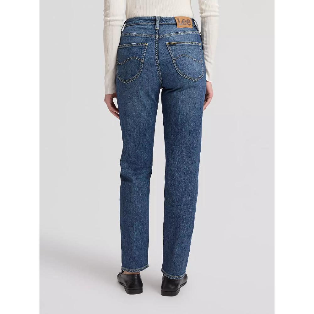 Lee Carol High Rise Straight Jean Cloudy Blue Donna