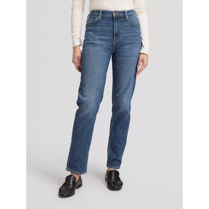 Lee Carol High Rise Straight Jean Cloudy Blue Donna