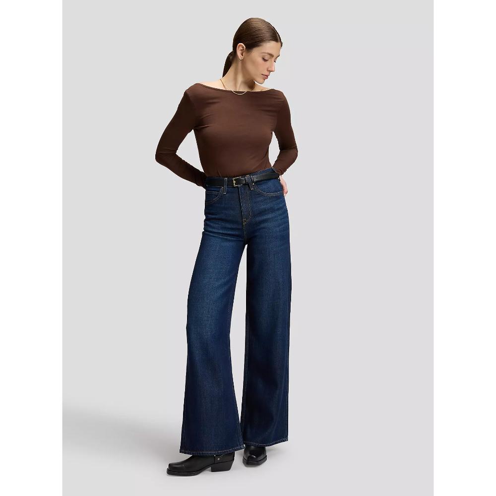 Lee Stella Wide Leg Jean Dark Navy Donna