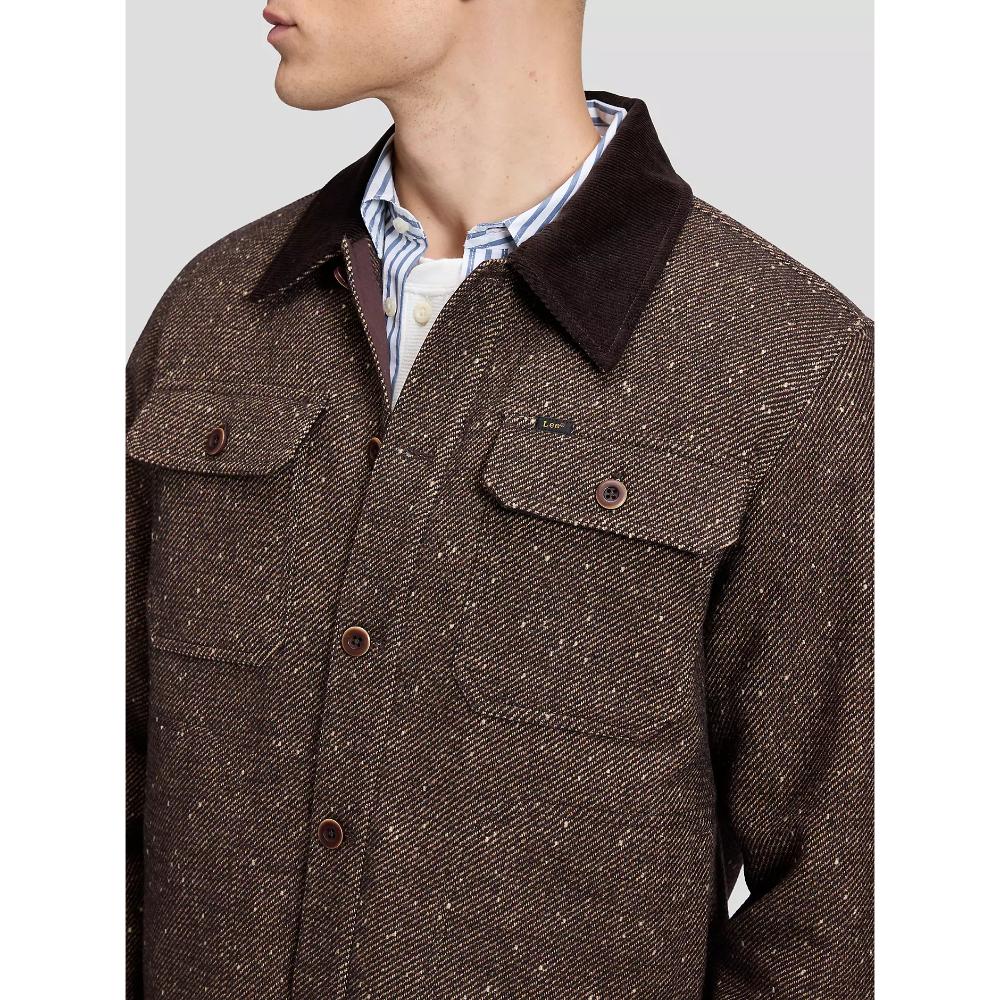 Lee Loose Corduroy Collar Mix Overshirt