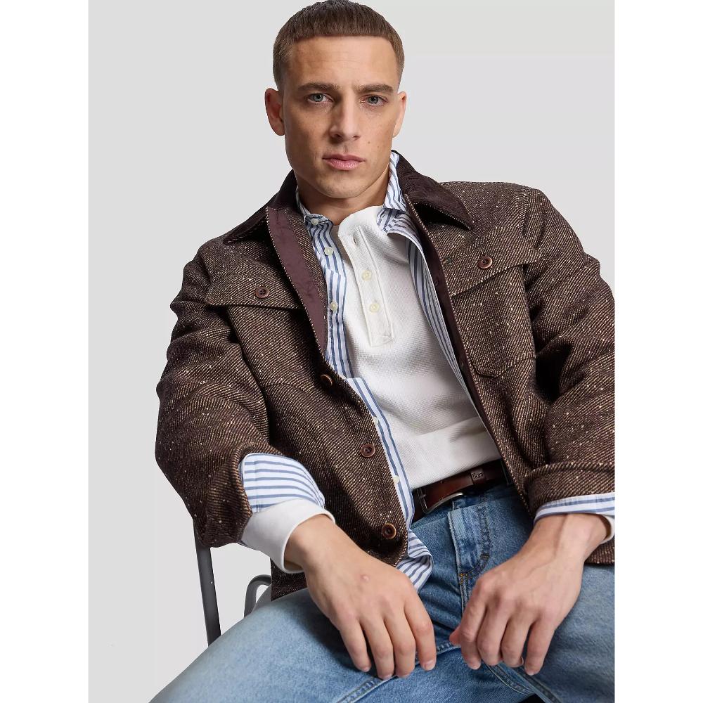 Lee Loose Corduroy Collar Mix Overshirt