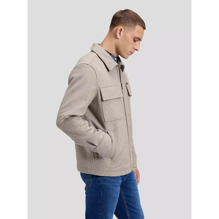Lee Relaxed Utility Wool Jacket Warm Gray Heather