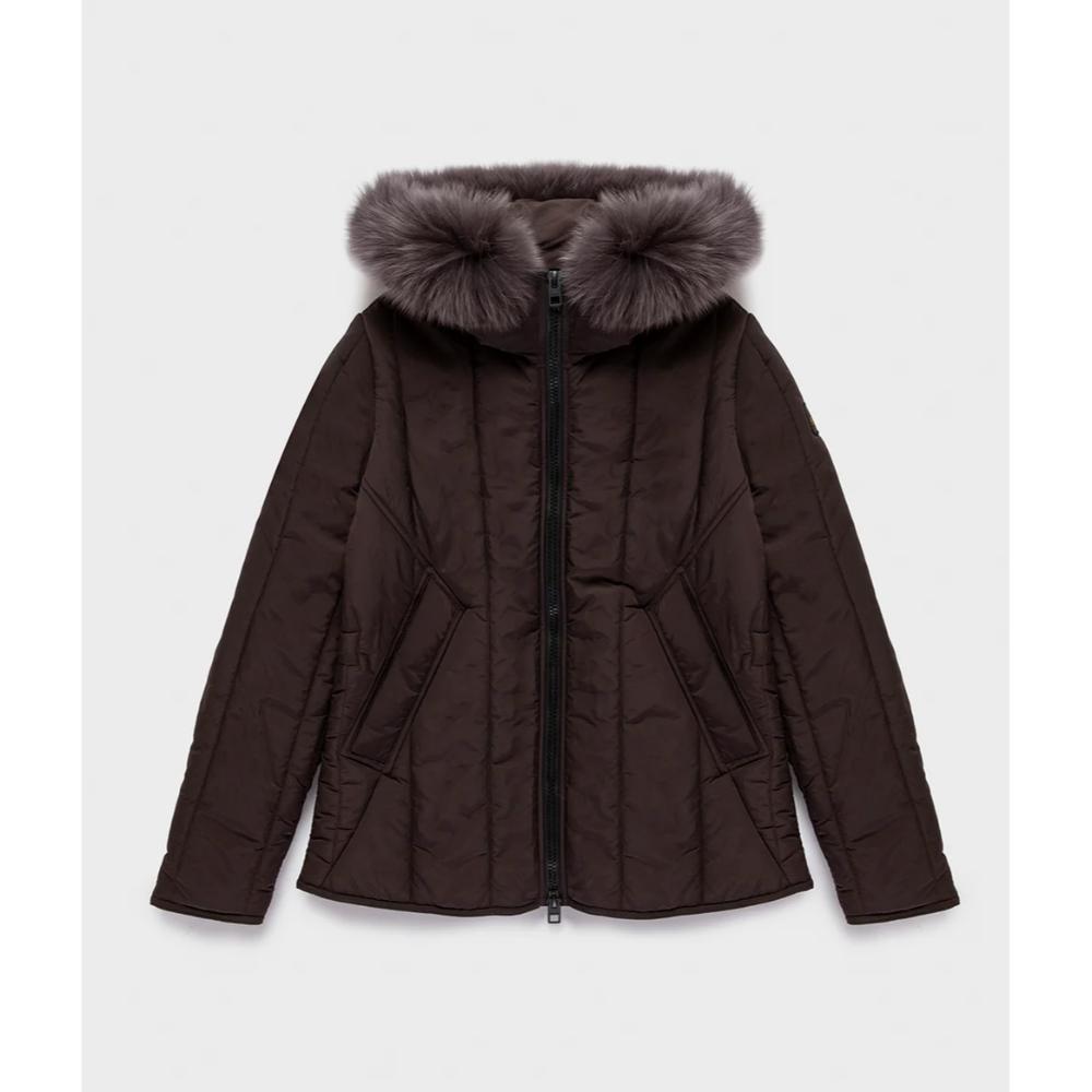 Refrigiwear Short Berna Fur Jacket Black Caffè Donna