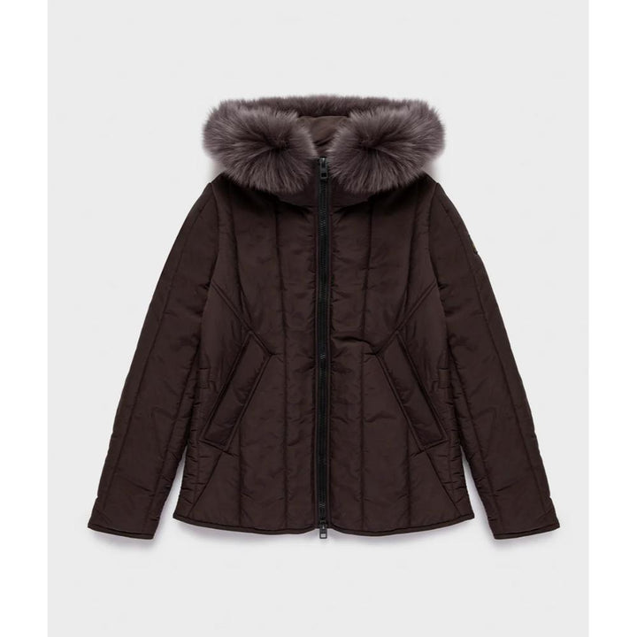 Refrigiwear Short Berna Fur Jacket Black Caffè Donna