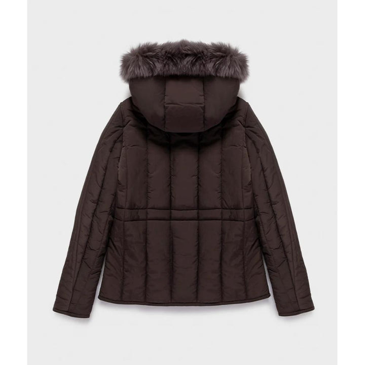 Refrigiwear Short Berna Fur Jacket Black Caffè Donna