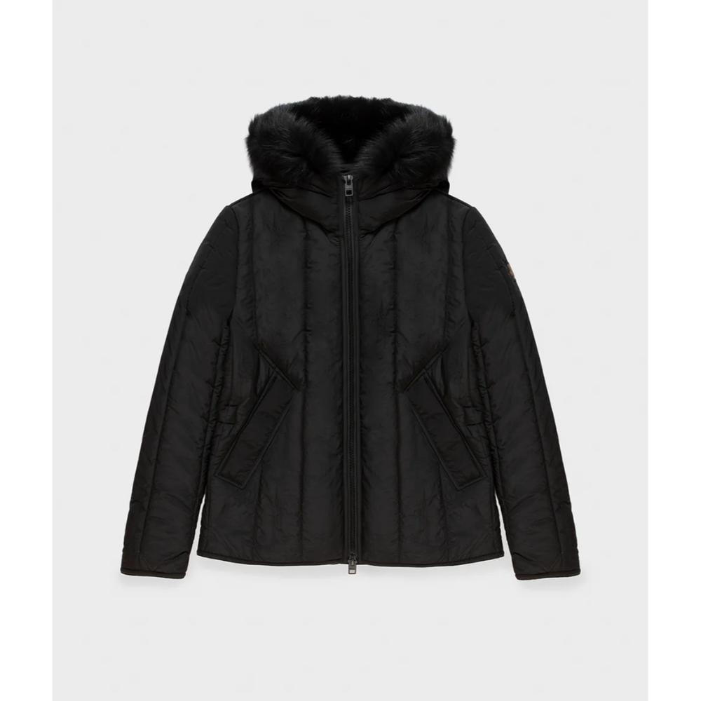 Refrigiwear Short Berna Fur Jacket Black Donna